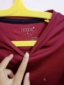 Burgundy Athletic T-Shirt - Men's