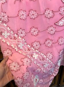 Pink Chikan Saree