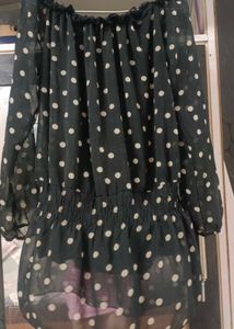 Black Top Polka Dot