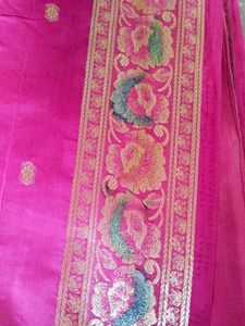 Pink Banarasi Silk Saree