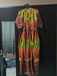 Colorful Bandhani Print Dress