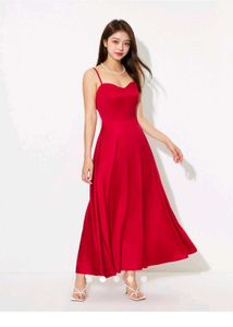 Beautiful Savana Red Slip Dress