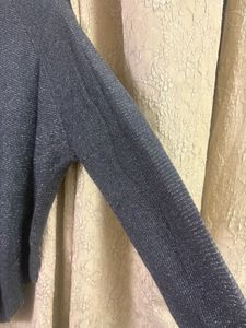 Stylish Gray Long Sleeve Top