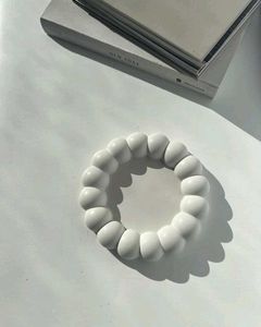 White concrete bubble Decorative Plate