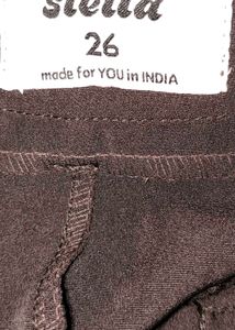 Coffee Brown Side Hook Trouser