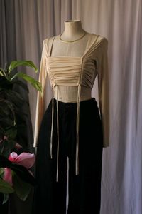 Ruched Long Sleeve Top
