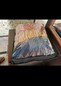 Women Crushed Pleated Multicolor Designer Saree