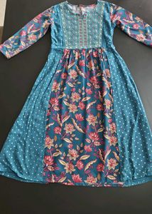 Floral Print Anarkali Top with Leggings