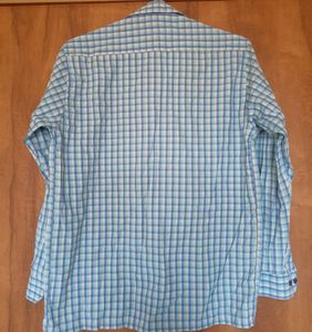 Checked Blue Dress Shirt