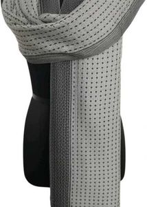 Gray Striped Cotton Scarf/Duppata