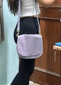 LANCASTER Paris lavender leather crossbody bag