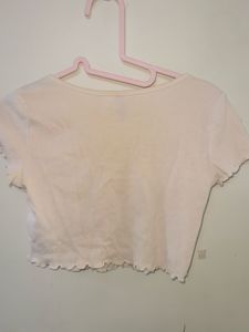 H&amp;M White Crop Top