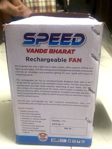 SPEED Vande Bharat Rechargeable Fan