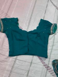 Elegant Teal Saree