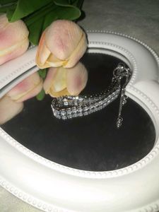 CZ Matrix Round Cut Tennis Bracelet (Anti Tarnish)