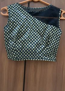 Black & Gold Patterned Blouse