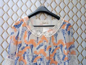 New With Tag Trendy Korean Art Pullover
