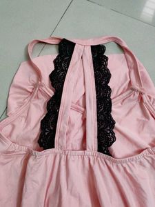 Pink Ruffle Mini Dress