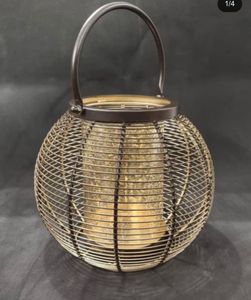 Candle Lantern Hanging Pair - Metal