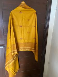 Brand new Mustard Yellow woven textured shawl