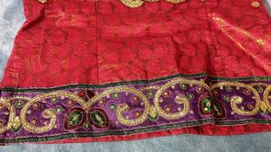 Pre Stitched Festive Blouse And Shawl