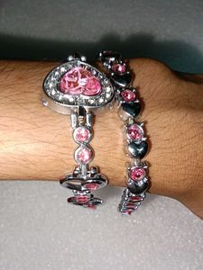 Heart Accent Bracelet Watch