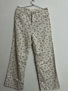 Floral Print Jeans
