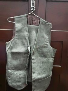 Vintage Gray Wool Men&#39;s Full Suit