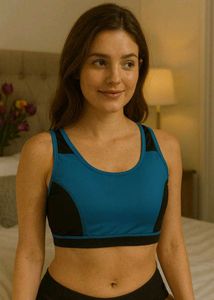 🇳🇿💫💕Stylish Teal & Black Sports Bra