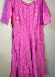 Pink Embroidered Dress