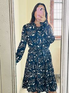 Floral Navy Blue Dress