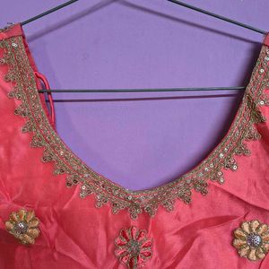 Pink Embroidered Lehenga