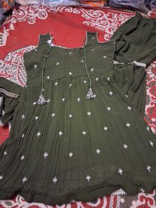 Elegant Green Anarkali Suit Set
