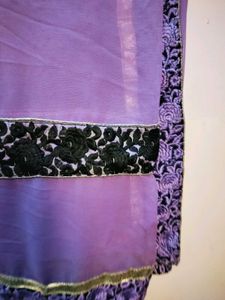 Party Wear Saree With Stitched Blouse