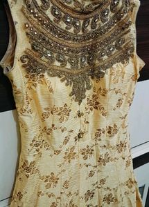 Girlish Heavy Golden One-Peice Dress 😍