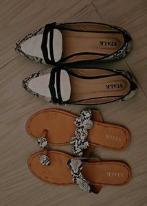 Snake Print Bellies And Flats