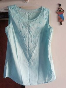 Light Blue Sleeveless Top