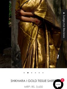 Trendy Gold Tissue Saaree