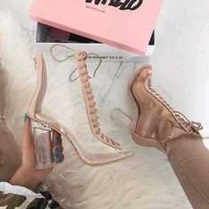 HOT and SEXY CLEAR NUDE 😉 LACE BOOTS 🤍