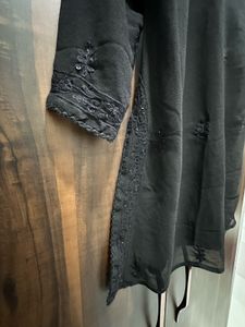 Elegant Black Chikankari Embroidered Kurta