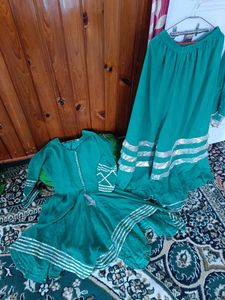 LLMy Beautiful Green Sharara Grara Dress I Want To