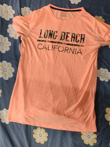 Peach Graphic T-Shirt