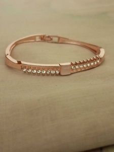 Rose Gold Crystal Bangle Bracelet