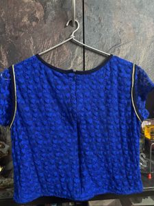 Royal Blue Lace Top