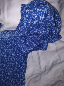 Blue Floral Mini Dress 👗