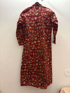 KalamkariRed Printed handloom Kurta