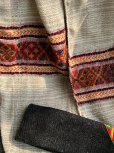 Ethnic Woolen Cap &amp; Stole Set