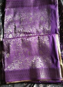Lavender BANARSI Tissue Silk Saree