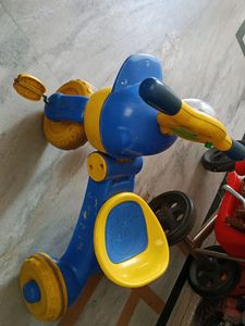 Blue and Yellow Kids&#39; Tricycle (450/- Rupees)