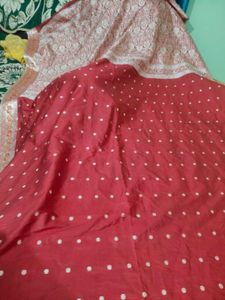 Red &amp; Gold Banarasi Silk Saree